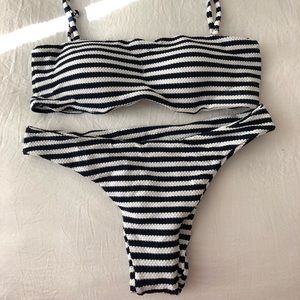 Striped bikini set